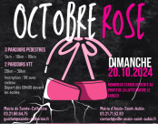 OCTOBRE ROSE : Parcours Pédestre et VTT, départ devant les écoles de Sainte-catherine et d'Anzin.